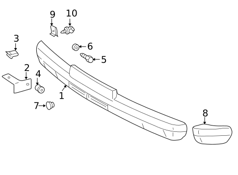 Bumper & Components - Front for 2006 Mercedes-Benz G 55 AMG&reg; #0