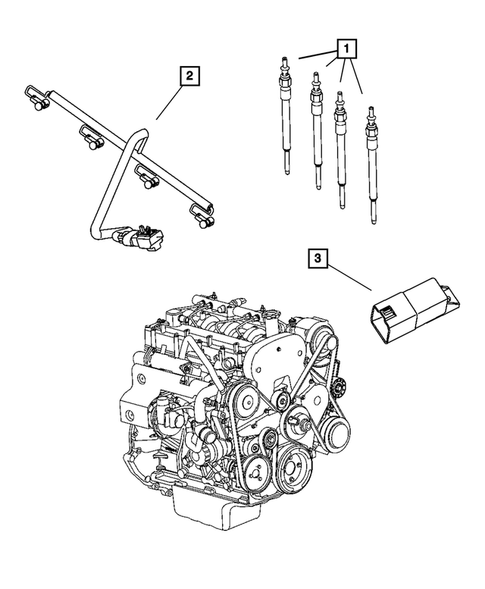 Ignition - Spark Plugs, Cables, Coils, and Glow Plugs for 2008 Jeep Wrangler #1