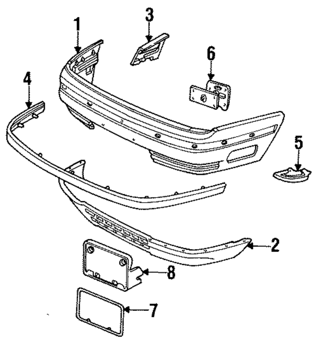 E4LY17A387A - Body: License Frame for Ford: Taurus | Lincoln: Mark VII, Town Car Image