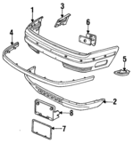 E4LY17A387A - Body: License Frame for Ford: Taurus | Lincoln: Mark VII, Town Car Image