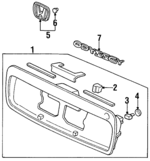 74890SX0000ZC - Body: Finish Panel for Honda: Odyssey Image