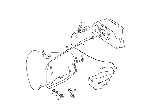 Speed Sensor, Speedometer Flexible Shaft for 1988 Mercedes-Benz 190D #2