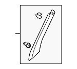 7625077K006GS - : Windshield Pillar Trim for Suzuki Image