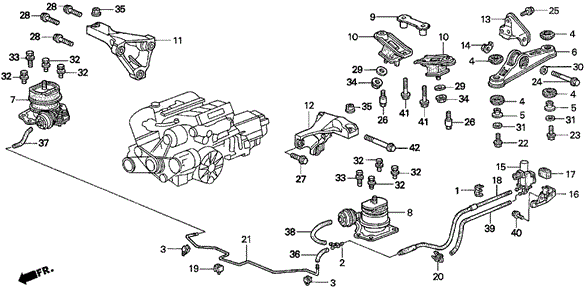 Engine Mount for 1996 Acura TL #0