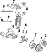 14029392 - Suspension: Control Arm Spring for Chevrolet: Monte Carlo | Oldsmobile: Cutlass Calais, Cutlass Cruiser, Cutlass Salon, Cutlass Supreme Image