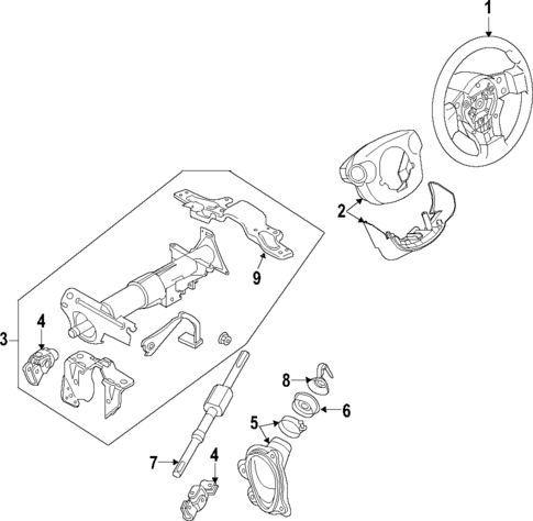 Steering Column for 2015 INFINITI Q40 #0