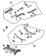 5115411AA - Frame, Bumper, and Fascia: Radiator Support Bracket, Left for Dodge: Caliber | Jeep: Compass, Patriot Image