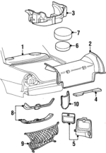 F8MZ5446668BAA - Body: Pkg Tray Trim for Ford: Crown Victoria | Mercury: Grand Marquis Image