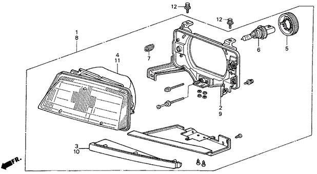 Headlight ('86-'87) for 1987 Honda Civic #0