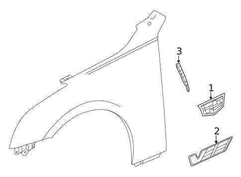 Exterior Trim - Fender for 2021 Cadillac CT4 #0
