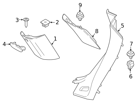 Interior Trim - Quarter Panels for 2020 Mini Cooper Countryman #0