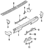 8522012W01 - Body: Face Bar Mount Bracket for Nissan: Pathfinder Image