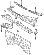 8A1805305C - Body: Dash Cross-member for Audi: 80, 80 Quattro, 90, 90 Quattro, Cabriolet Image