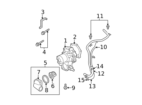 Water Pump for 2005 Subaru Forester #0