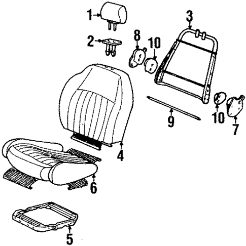 Front Seat Components for 2001 Saturn SW2 #0