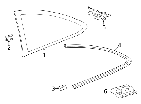 Glass & Hardware for 2002 Mercedes-Benz CLK 55 AMG&reg; #1