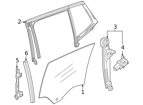 Glass - Rear Door for 2024 Chevrolet Equinox EV #0
