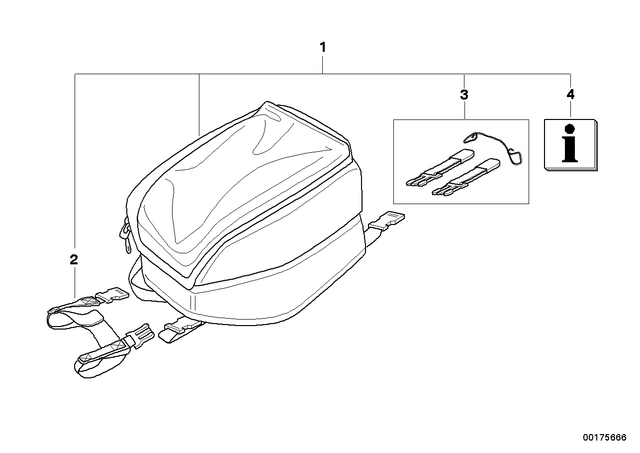 71607712397 - Luggage &amp; Storage: Attachment, Tank Rucksack Rear for BMW-Motorrad Image