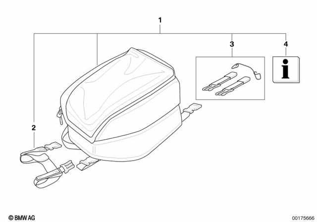 71607712397 - Luggage &amp; Storage: Attachment, Tank Rucksack Rear for BMW-Motorrad Image