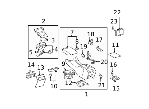 Center Console for 2007 Lexus ES350 #0