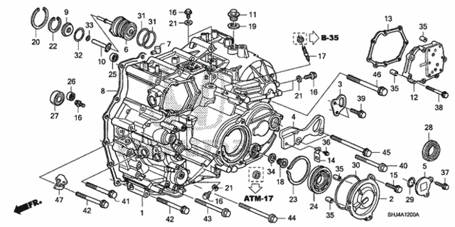 AT Transmission Case ('07-) for 2007 Honda Odyssey #0