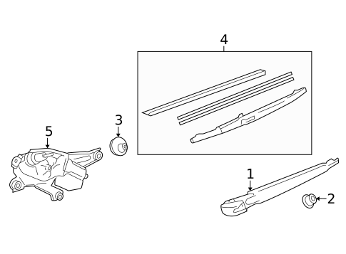 Rear Wiper Components for 2017 Toyota Land Cruiser #0