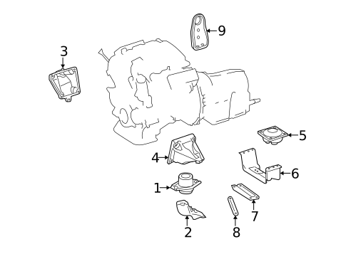 Engine & Trans Mounting for 2008 Mercedes-Benz ML 350 #0