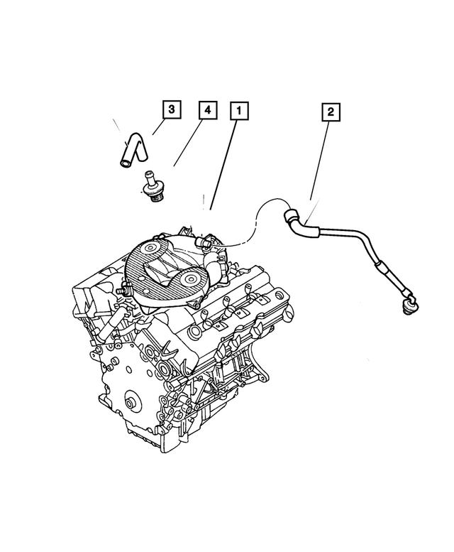 5175350AA - Engine 2.7L Six Cylinder: Pcv Valve for Mopar Image