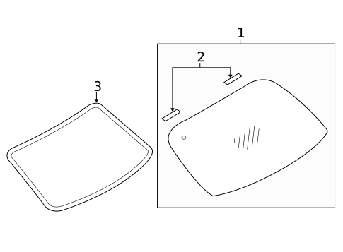 Glass & Hardware - Back for 2019 INFINITI Q70 #0