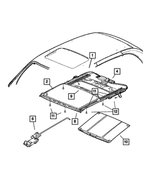5016632AB - Body Sheet Metal Except Doors: Sunroof Glass for Mopar Image