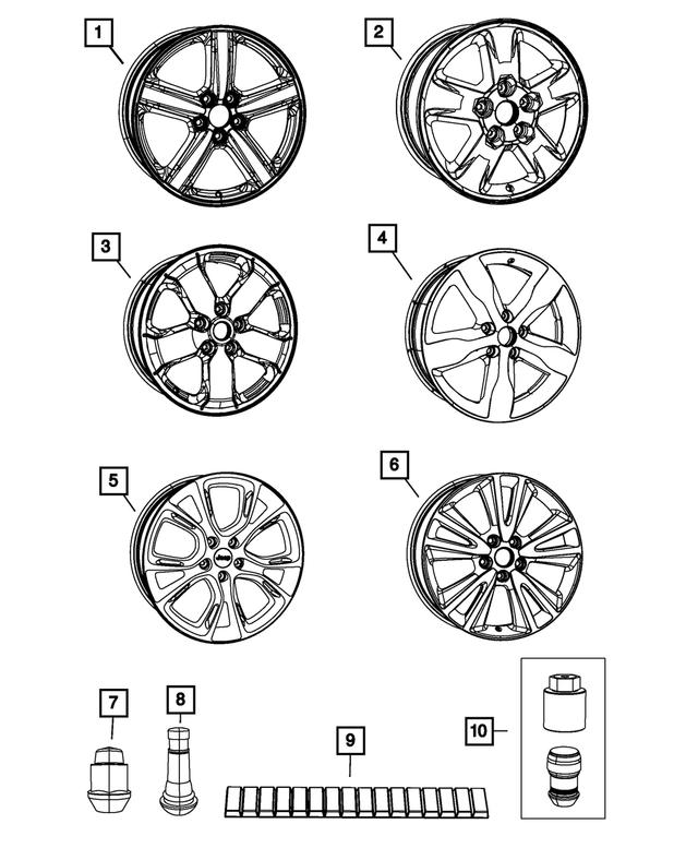1HX64GSAAC - : Wheel, Alloy for Mopar Image