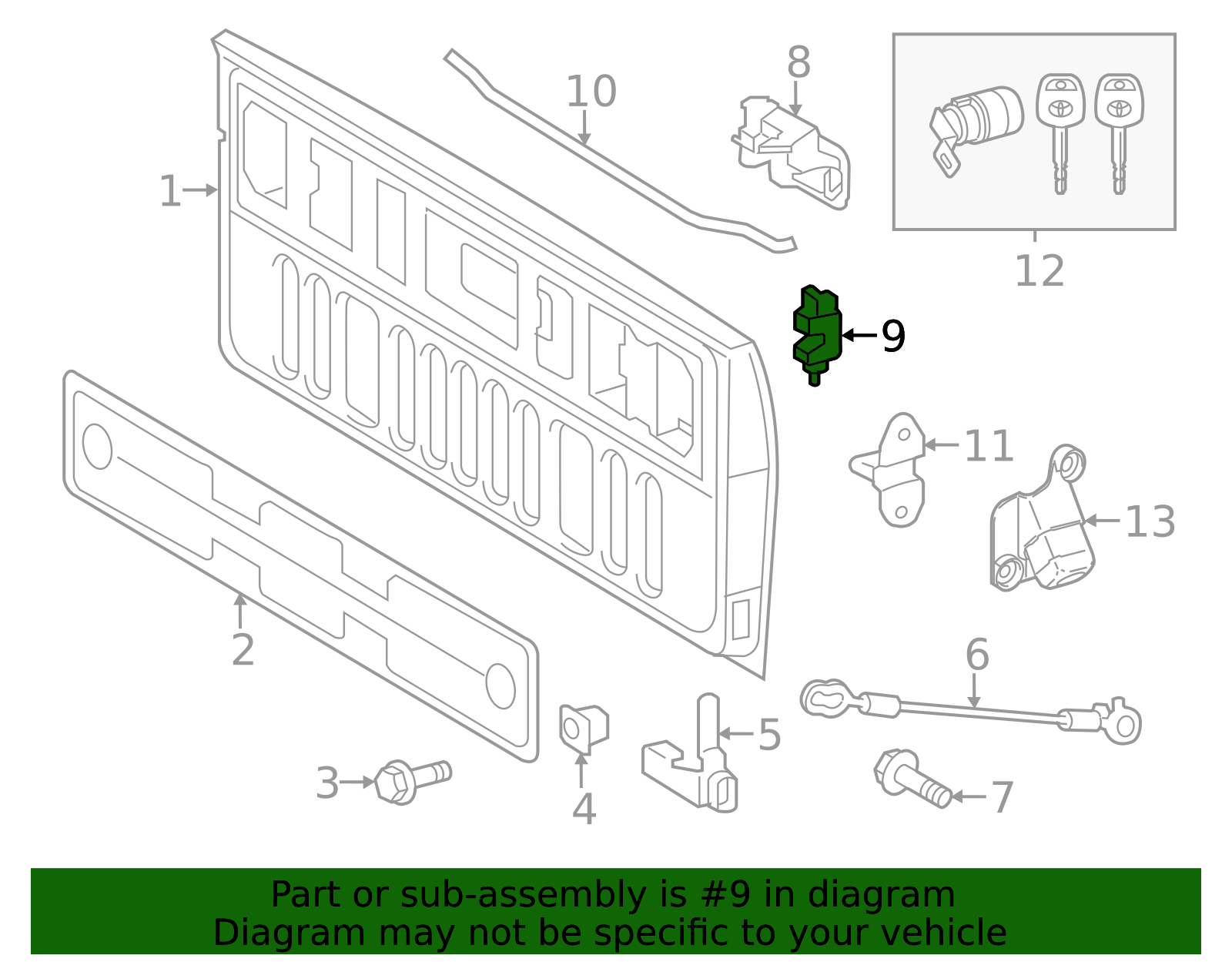 2007-2021 Toyota Tundra Tailgate Latch (Right) 65780-0C041 | OEM Parts ...