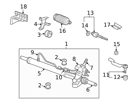Steering Gear & Linkage for 2008 Honda Accord #2