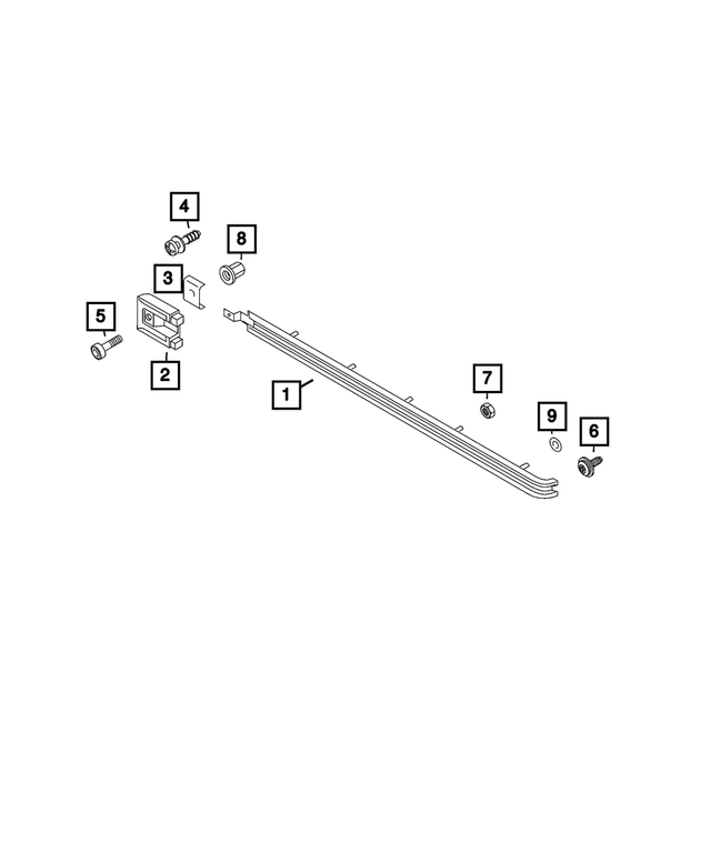 68229649AB - Doors, Door Mirrors and Related Parts: Sliding Door Track, Left for Mopar Image