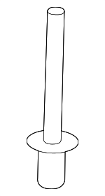 1416003133 - Body: Upper Retainer Rivet for Kia: Carnival, Forte, Forte5, K5, K900, Optima, Rio, Rondo, Sorento, Soul, Soul EV, Sportage, Stinger, Telluride Image