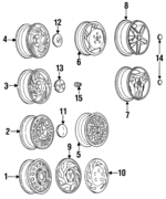 14102449 - Suspension: Cap for Oldsmobile: 88, LSS, Regency | Pontiac: Bonneville, Grand Am Image