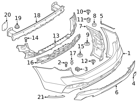 Bumper & Components - Rear for 2018 BMW 640i xDrive Gran Turismo #1