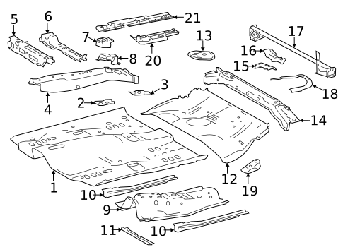 Floor & Rails for 2014 Toyota Corolla #0