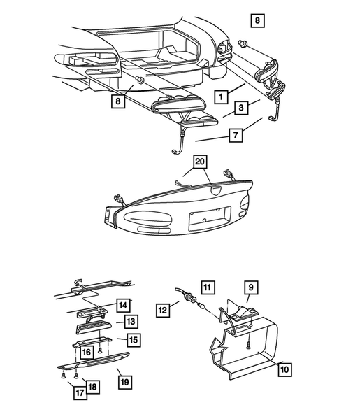Lamps - Front, Rear and Courtesy for 2001 Dodge Viper #0