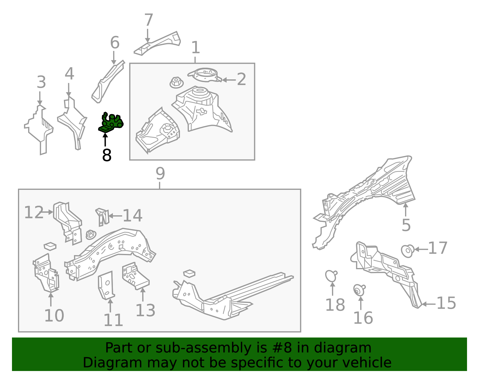2011-2020 GM Bracket - Driver's Side (LH) 13305954 | TascaParts.com