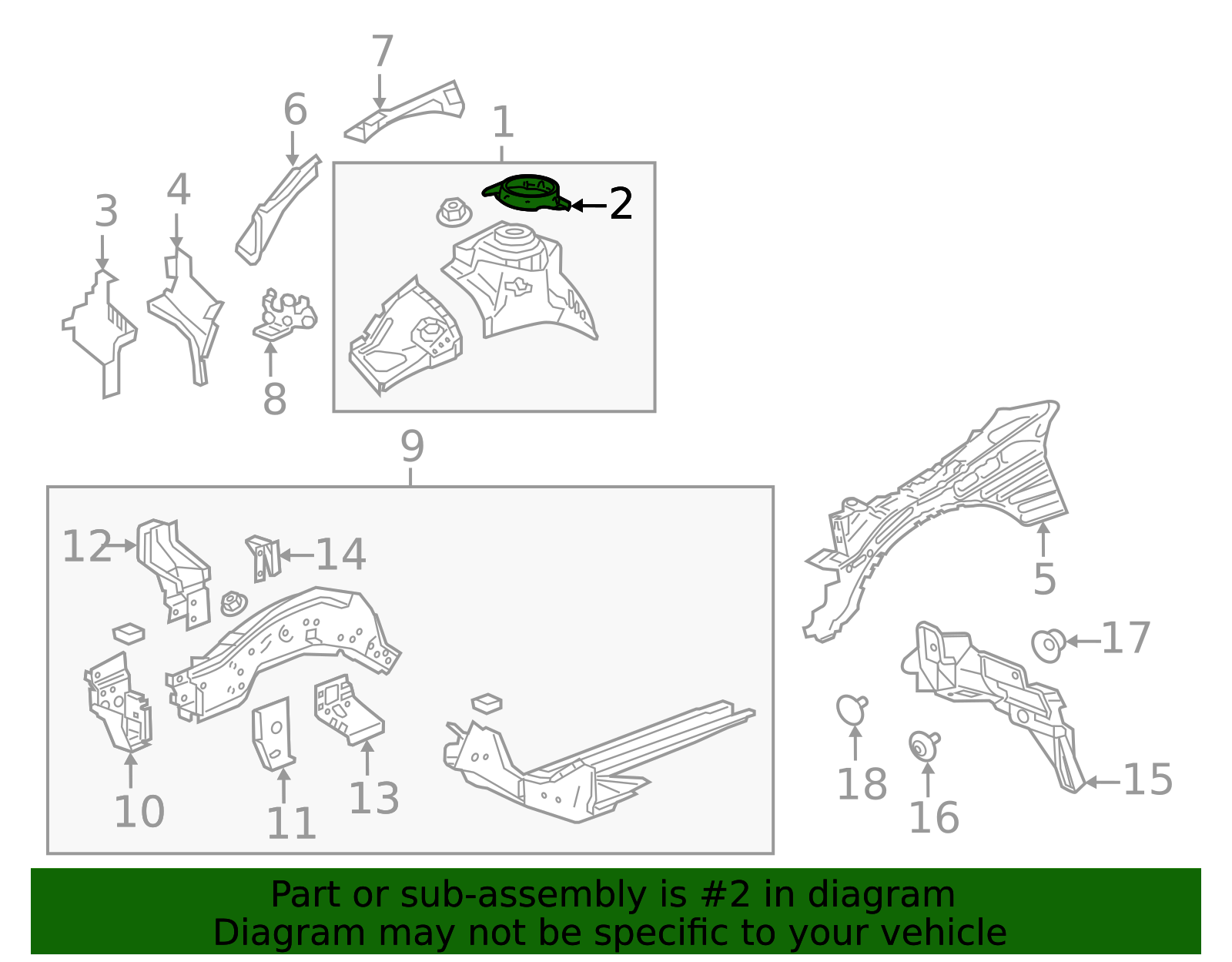 Support Parts 22778638 - High-Quality Front Passenger Side Suspension Support Bracket ...