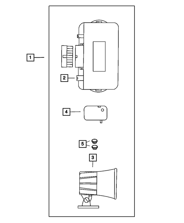 5012164AA - Mopar Accessories - Component Parts: Security Alarm Module for Mopar Image