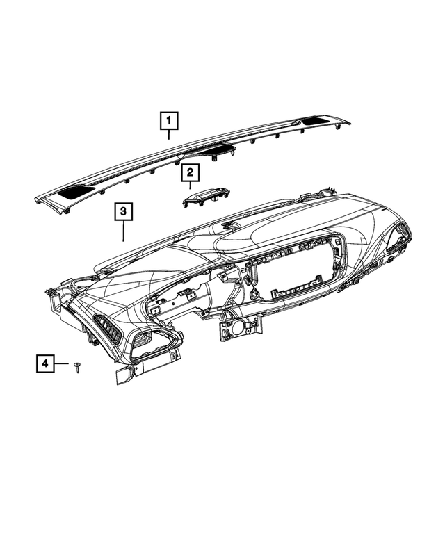 8CA791DQAA - Interior Trim: Instrument Upper Panel for Mopar Image image