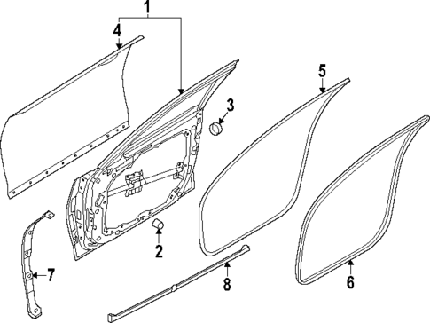 Door & Components for 2025 Genesis Electrified G80 #1