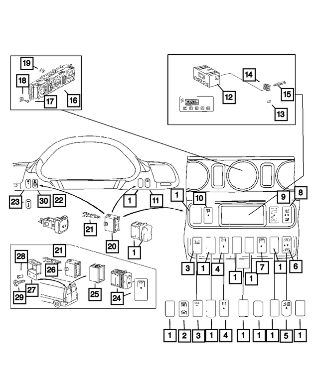5120450AA - : Cargo Lamp Switch for Mopar Image