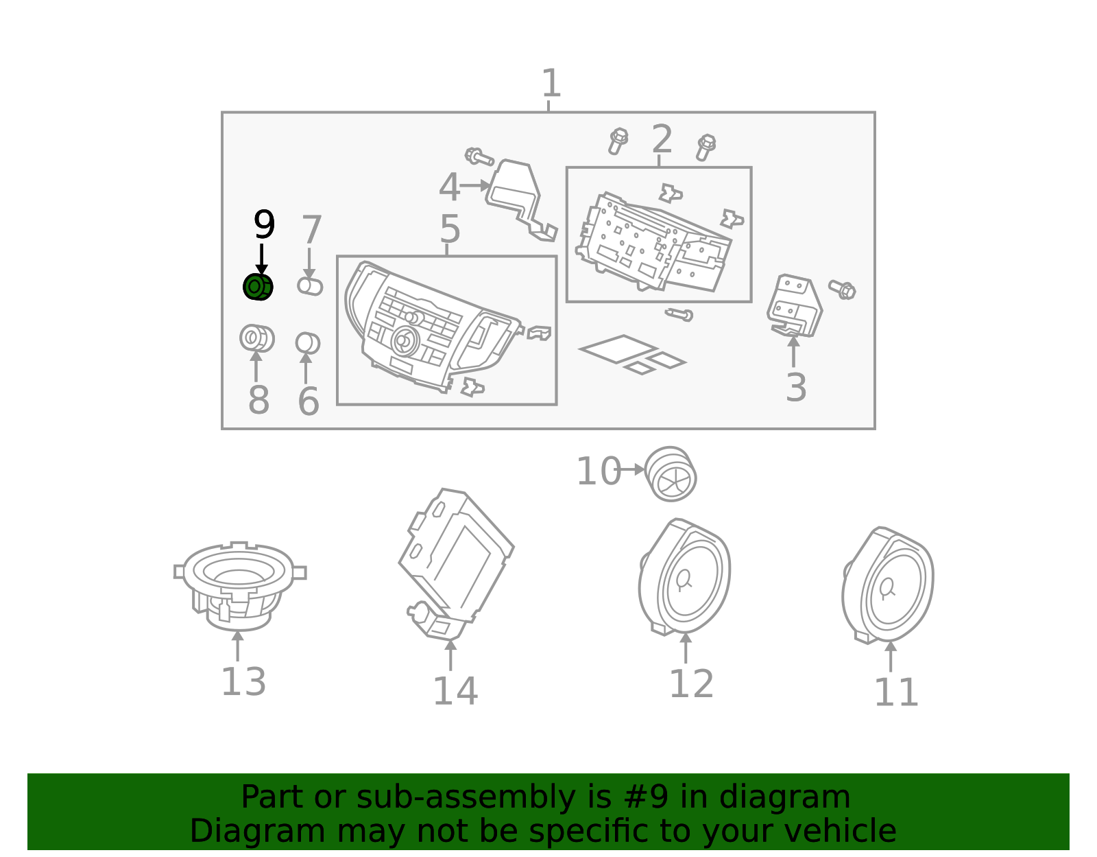 2009-2014 Acura TSX Control Panel Knob | All Discount Parts Store