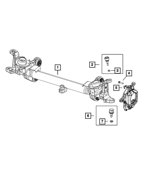 Front Axle Assembly for 2022 Ram 3500 #2