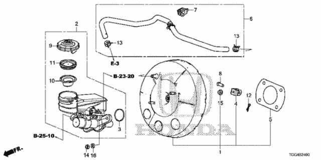 Brake Master Cylinder  - Master Power for 2019 Honda Civic #0