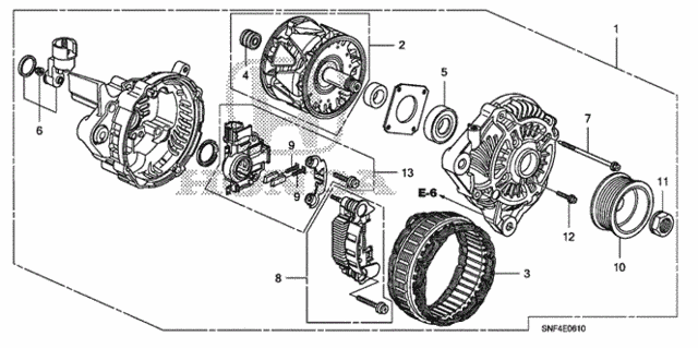 Alternator (Mitsubishi) for 2006 Honda Civic #0