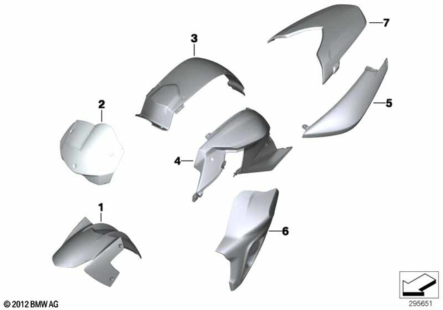 46628533510 - : Rear Lateral Part, Right - Magma Red for BMW-Motorrad Image
